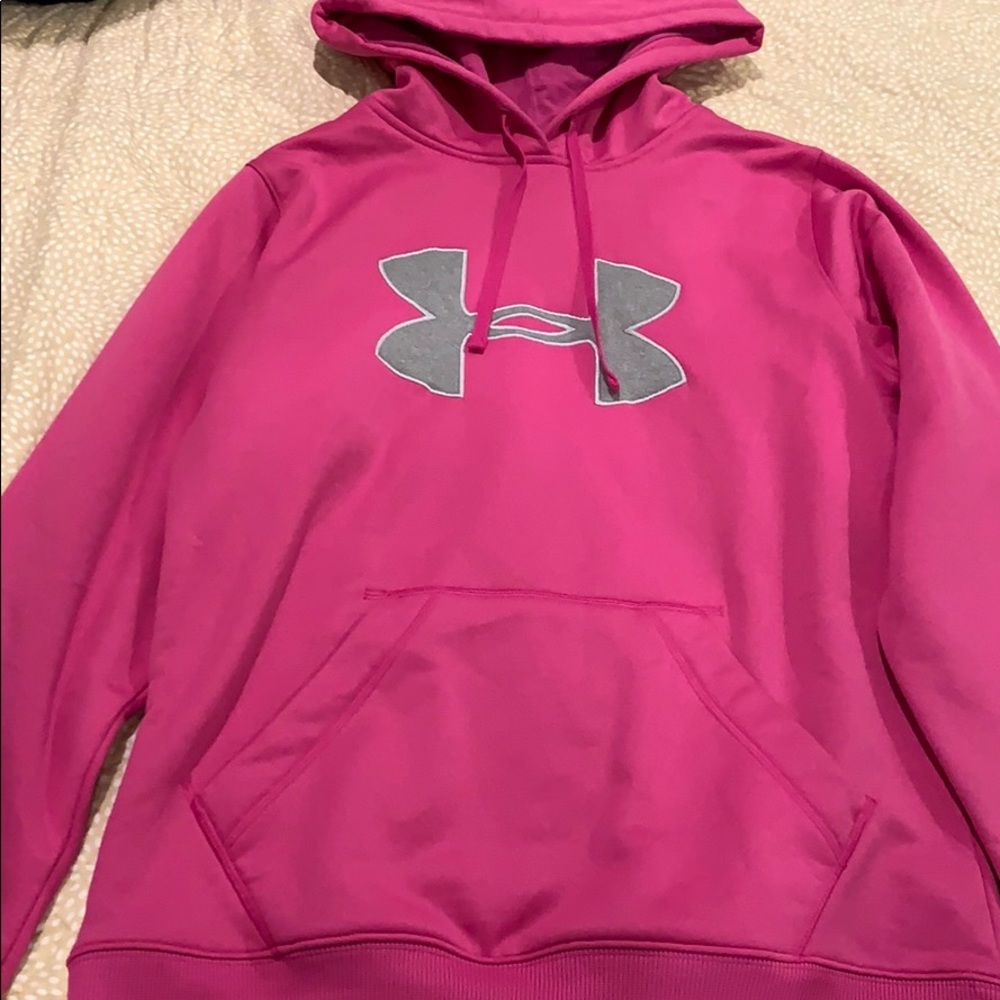 Pink under armour hoodie
